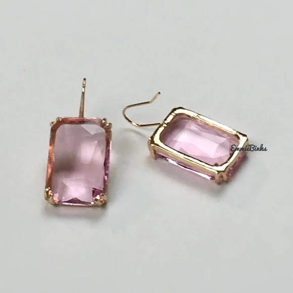 New For Love and Lemons Flirty Pink Drop Earrings - Picture 6 of 10